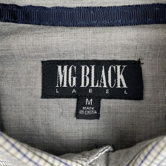 MG Black Label Men’s Button Up Long Sleeve Check Print M - Picture 10 of 15